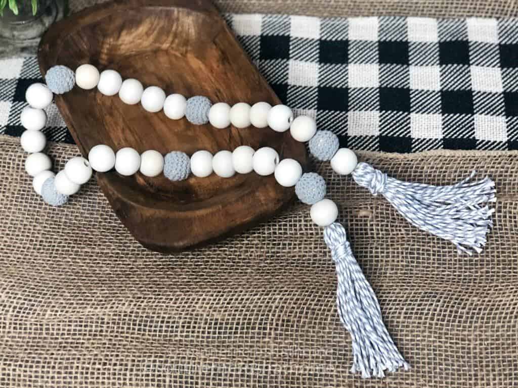 How to make a Wood Bead Garland - The Ginger Home