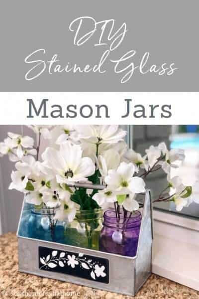 Painting Glass Jars - DIY Stained Glass Mason Jars