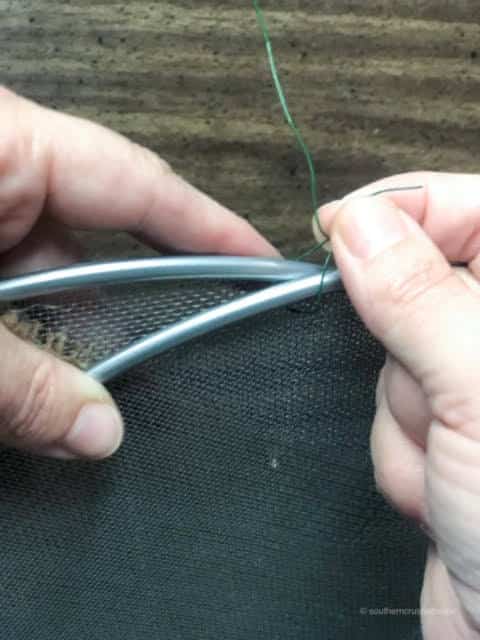 Tying screens together with wire