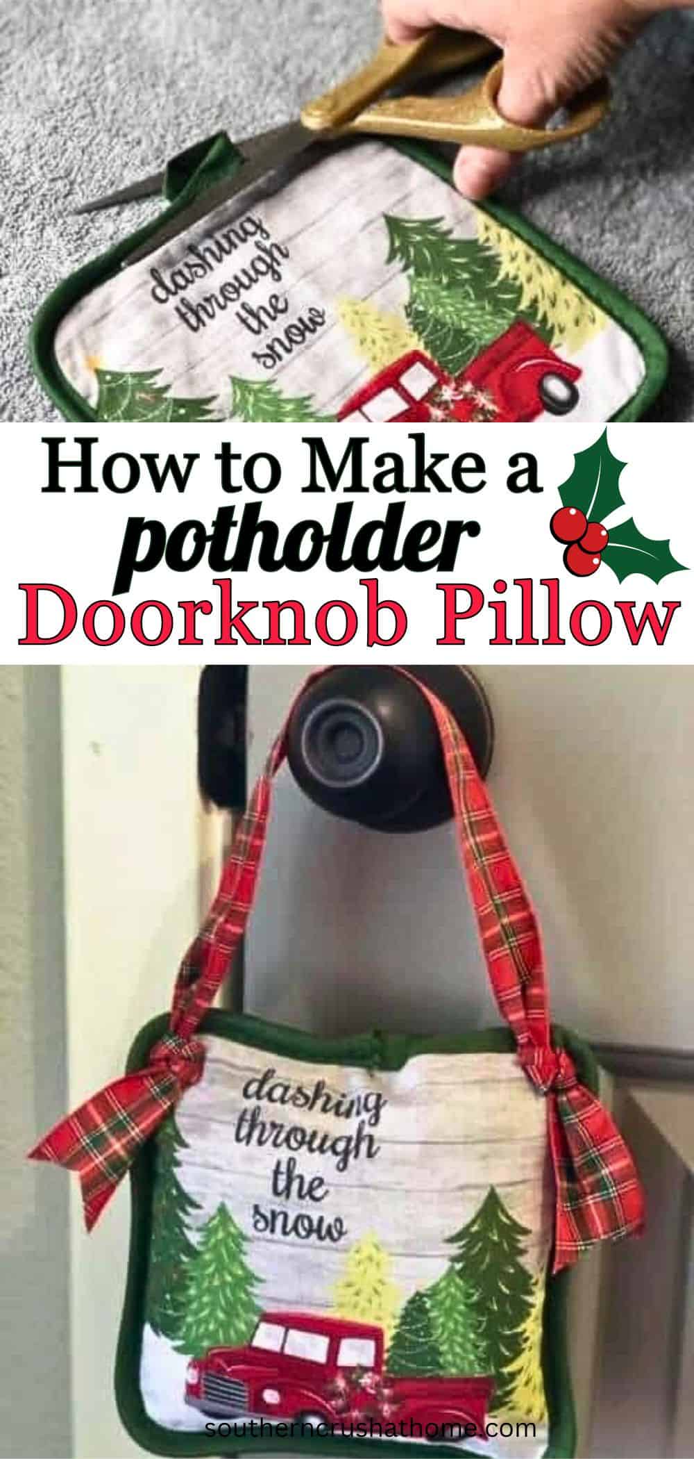 Potholder Doorknob Pillow