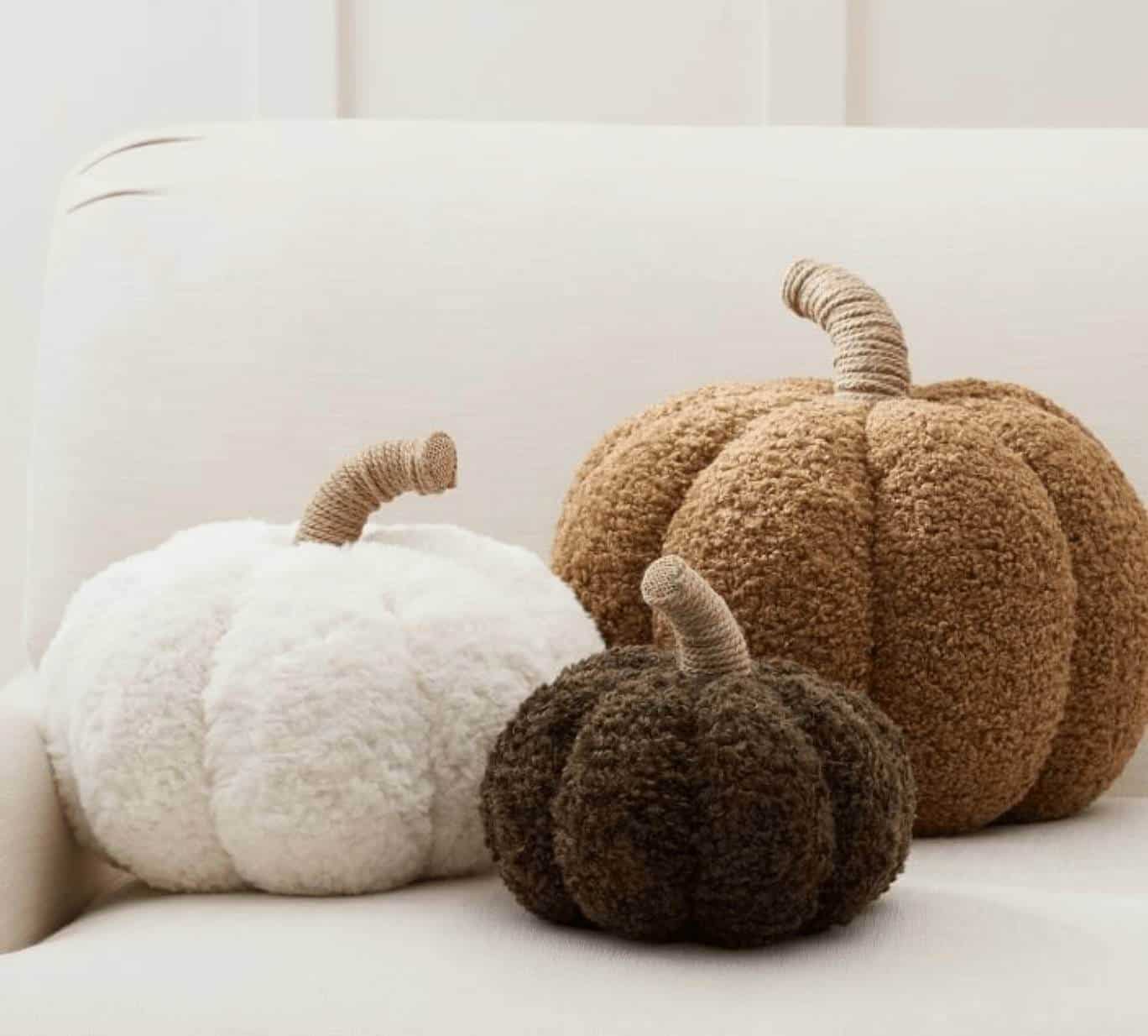 4. Cozy And Cute Pumpkin Pillow