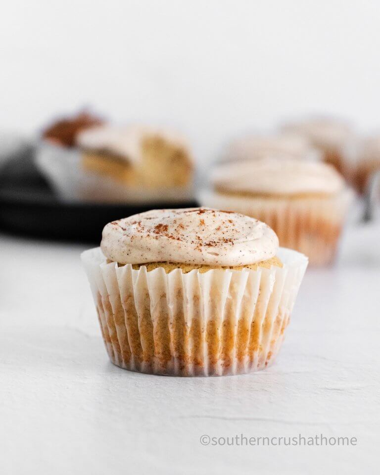 Easy Cinnamon Vanilla Bean Cupcakes - Southern Crush at Home