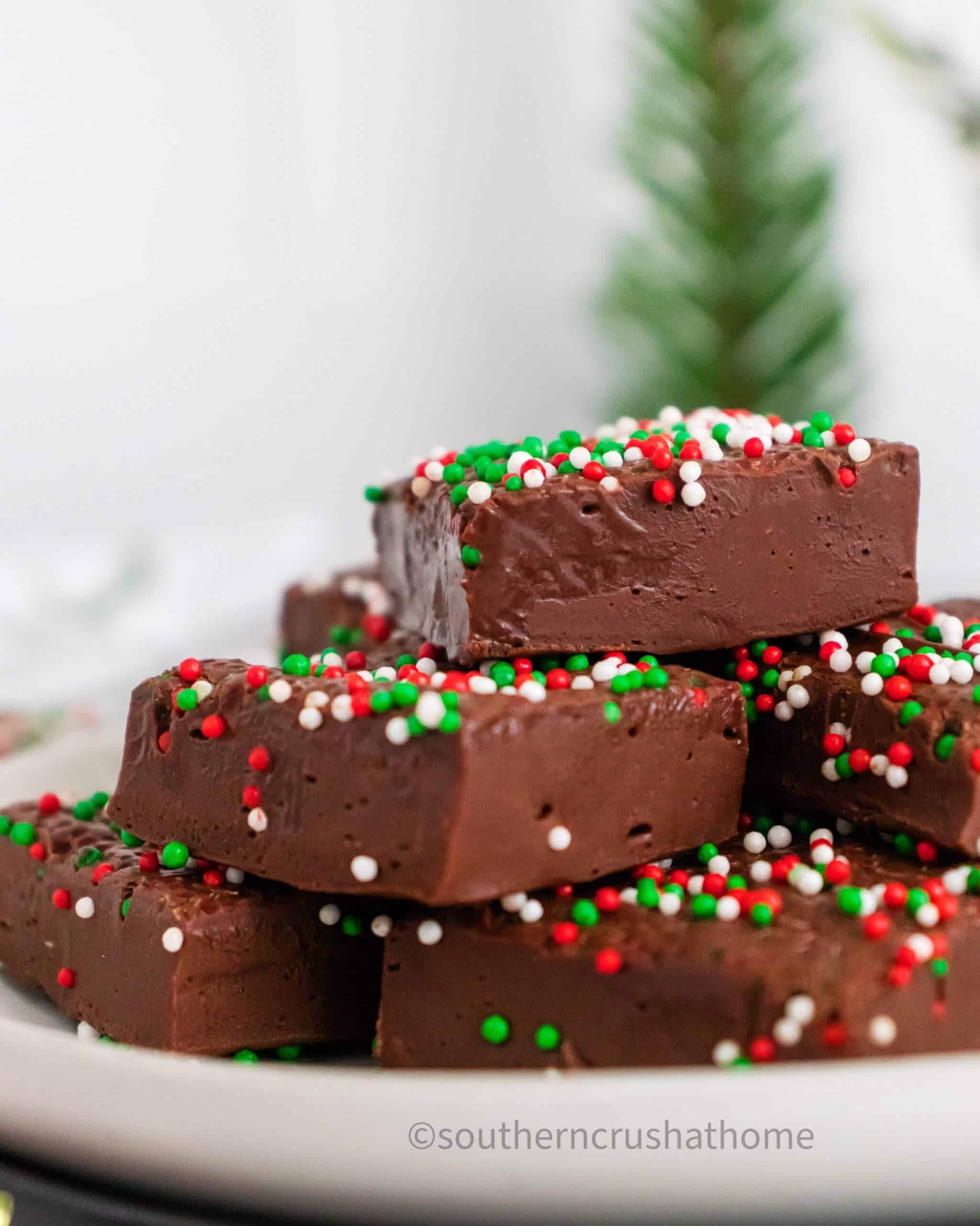 Easy Christmas Fudge Recipe - Back To My Southern Roots