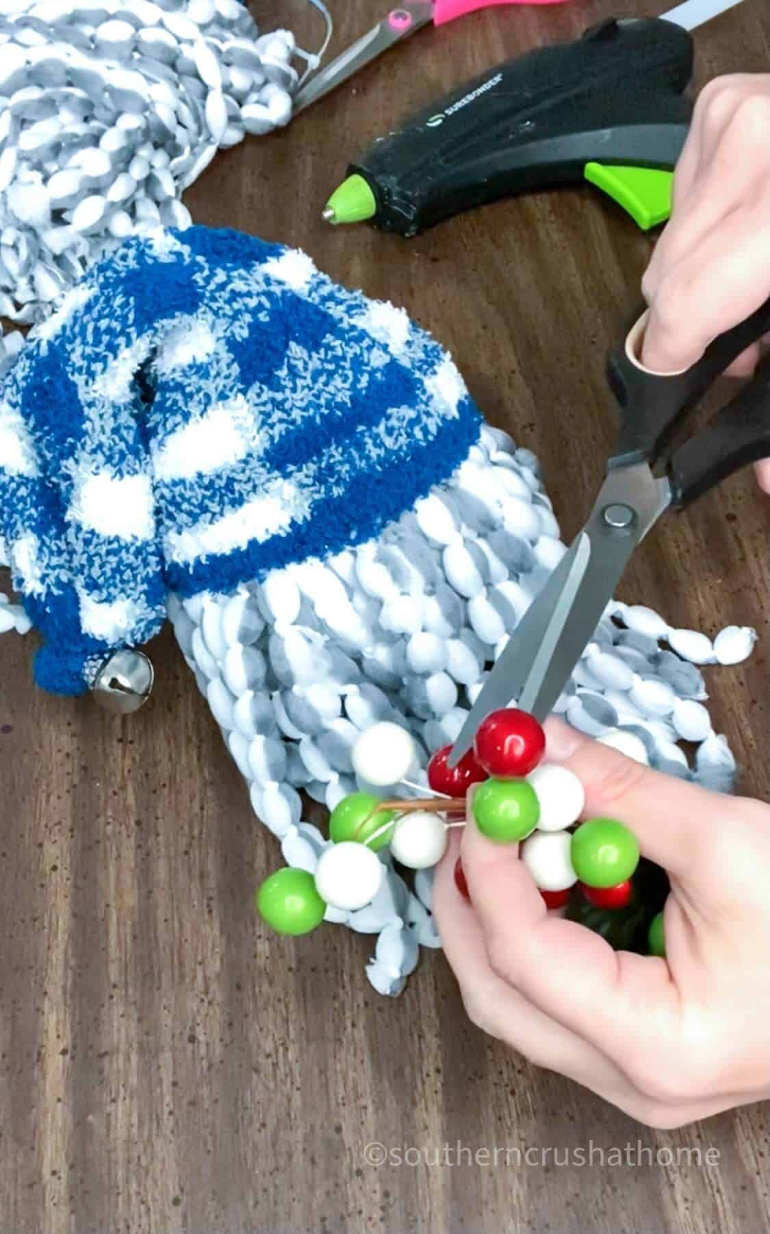 DIY Gnome Ornament (Using a Mop Head) Southern Crush at Home