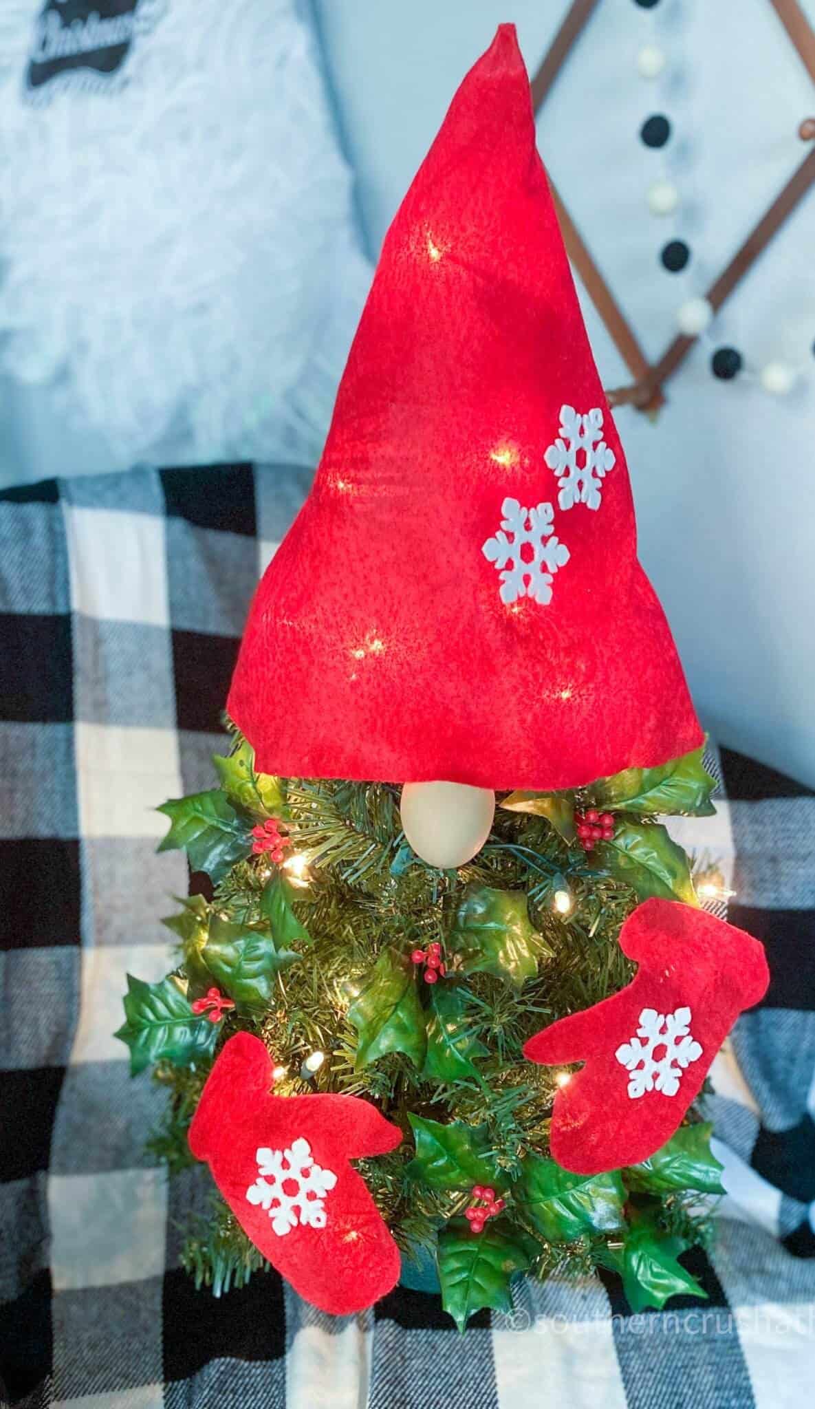 Gnome Diy Christmas Tree + Free Pattern (diy Home Decorating)