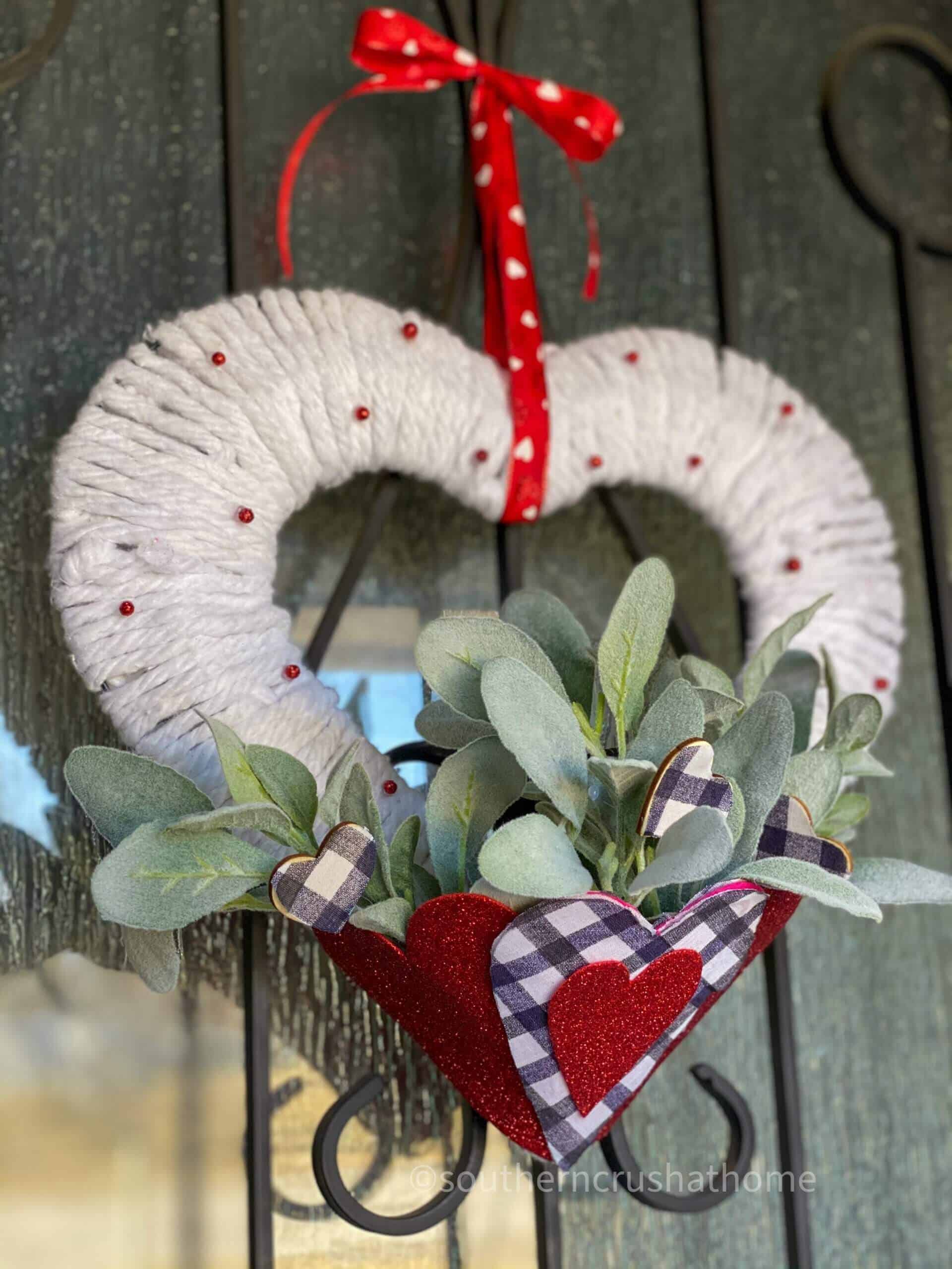 DIY Dollar Tree Heart Wreath Form 