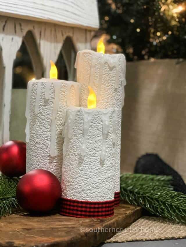 How to Make a Pool Noodle Christmas Candle - Southern Crush at Home