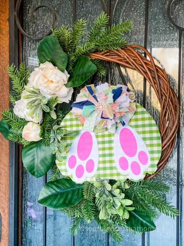 Adorable Bunny Butt Easter Wreath (featuring my Messy Bow)