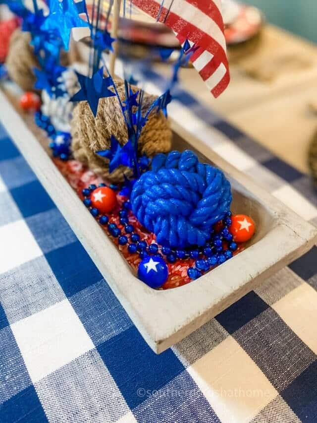 Easy Decorative Balls for Bowls | Patriotic Dough Bowl Centerpiece