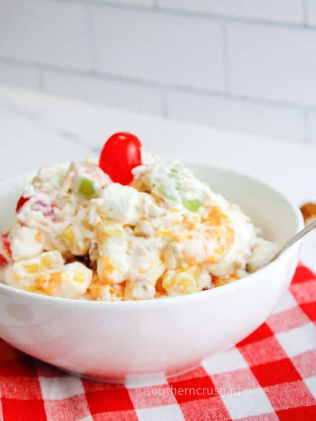 Easy Pioneer Woman Ambrosia Salad Recipe - Southern Crush at Home