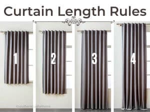 How Long Should My Curtains Be? Curtain Length Rules - Southern Crush ...