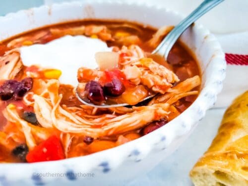 Quick & Easy Crockpot Chicken Taco Soup