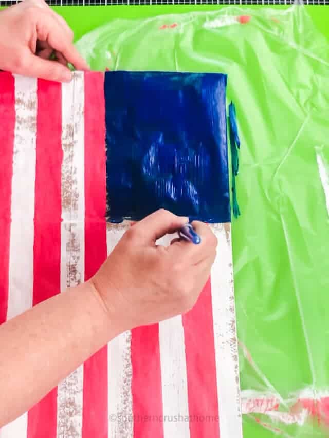 Patriotic Front Door Decor: Easy DIY Paper Bag Flag