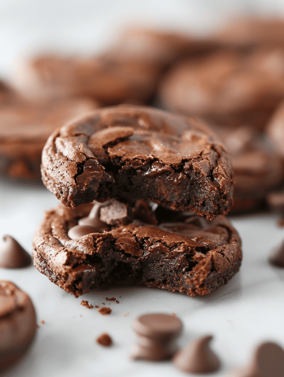 stacked brownie mix cookies