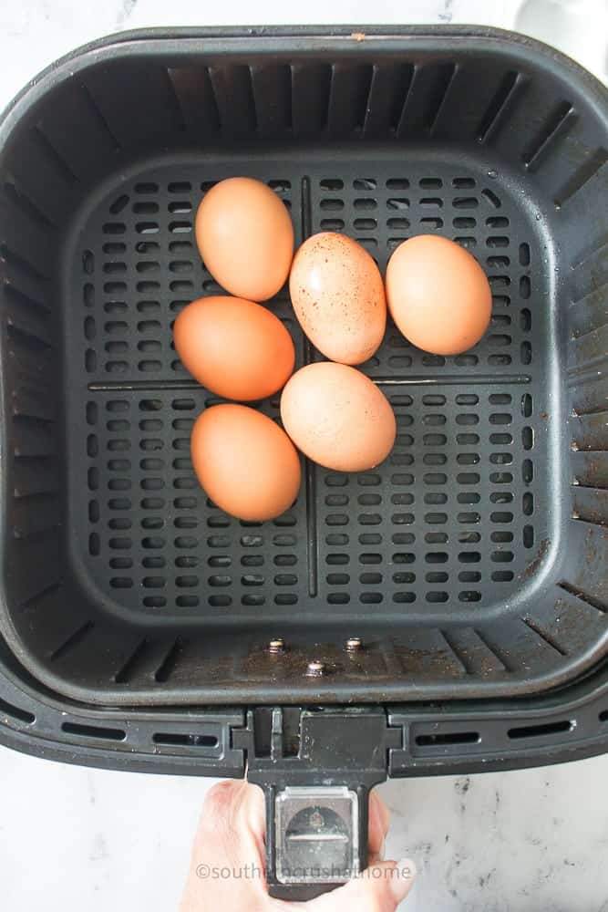 brown eggs in air fryer