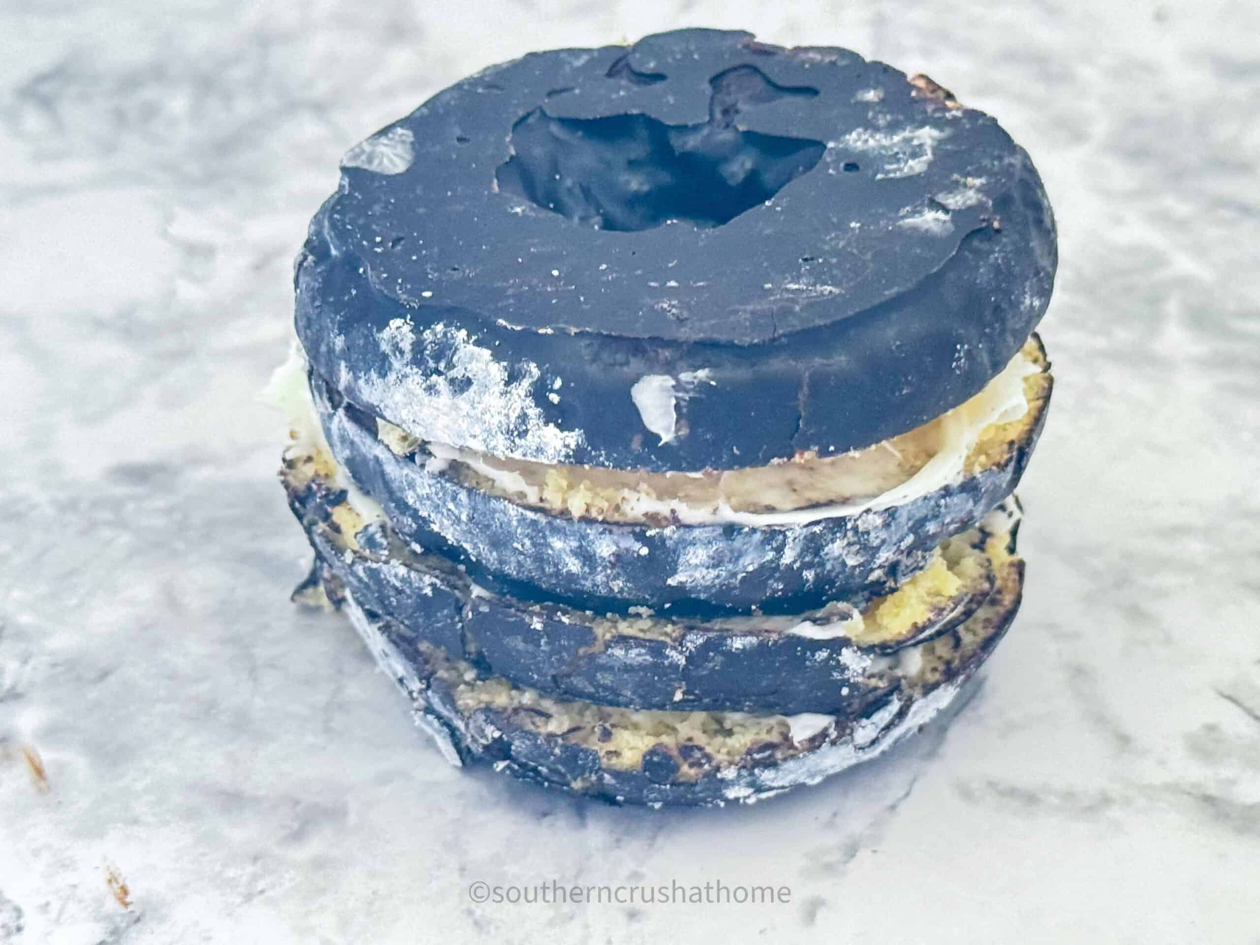 stacked donuts