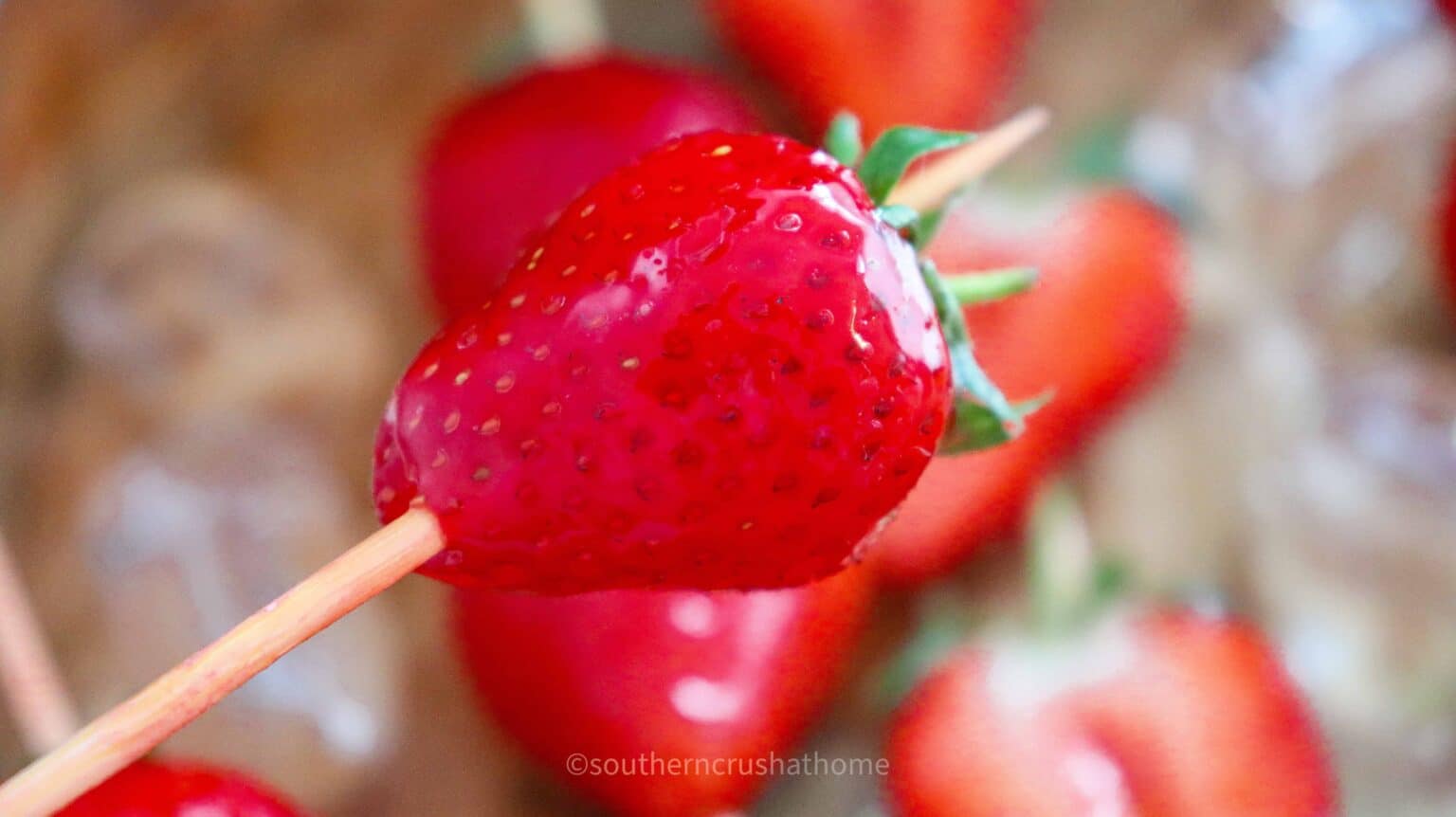 How to Make Tanghulu Strawberries (Candied Fruit) - Southern Crush at Home