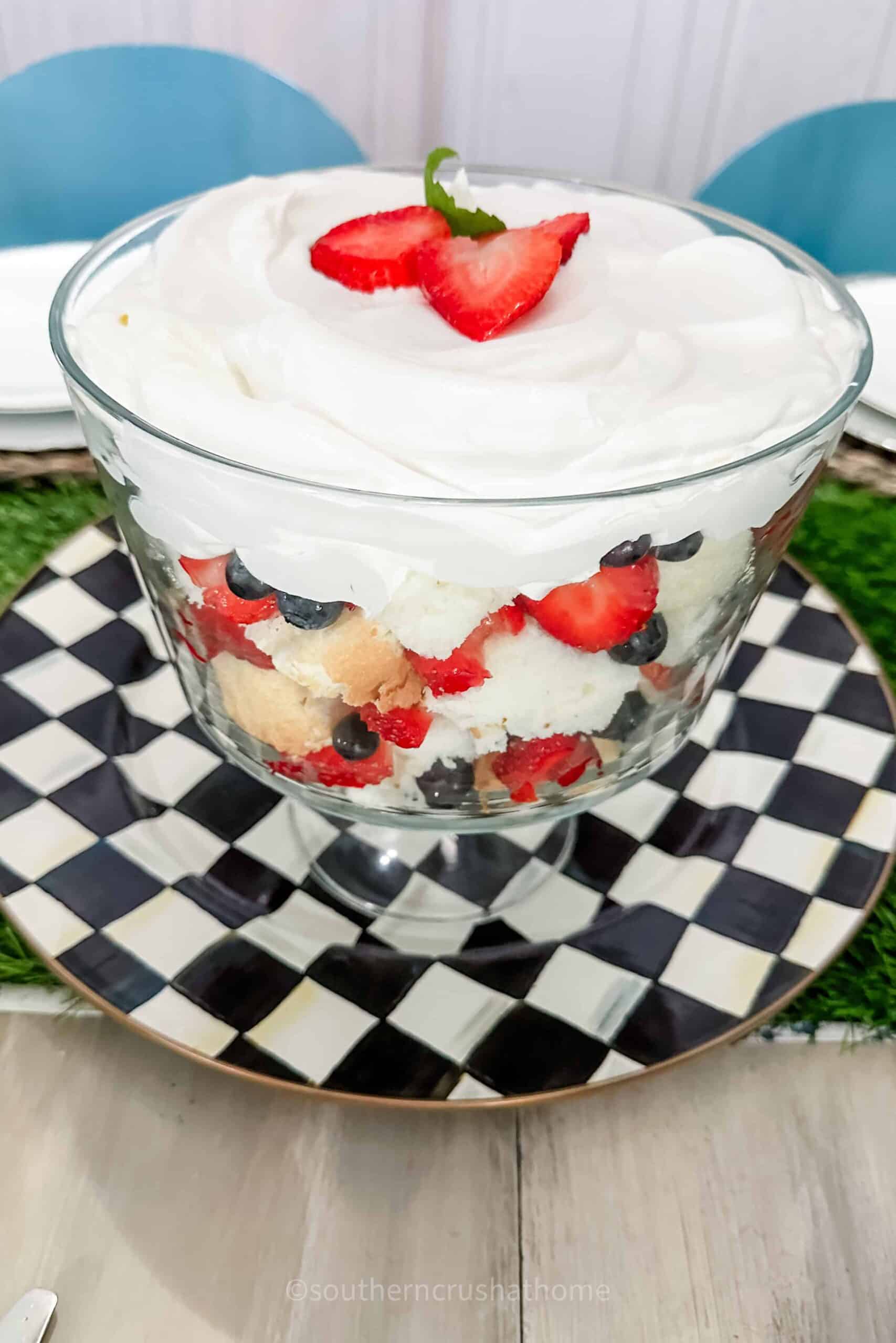 final blueberry strawberry trifle