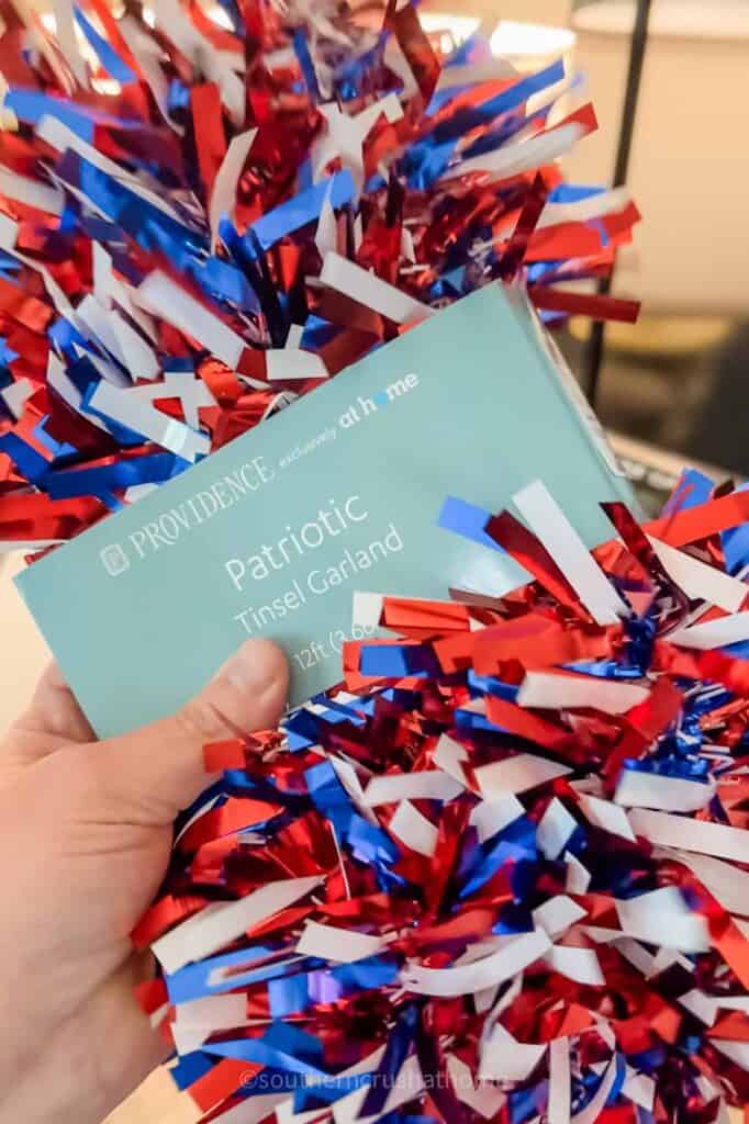 red white and blue garland