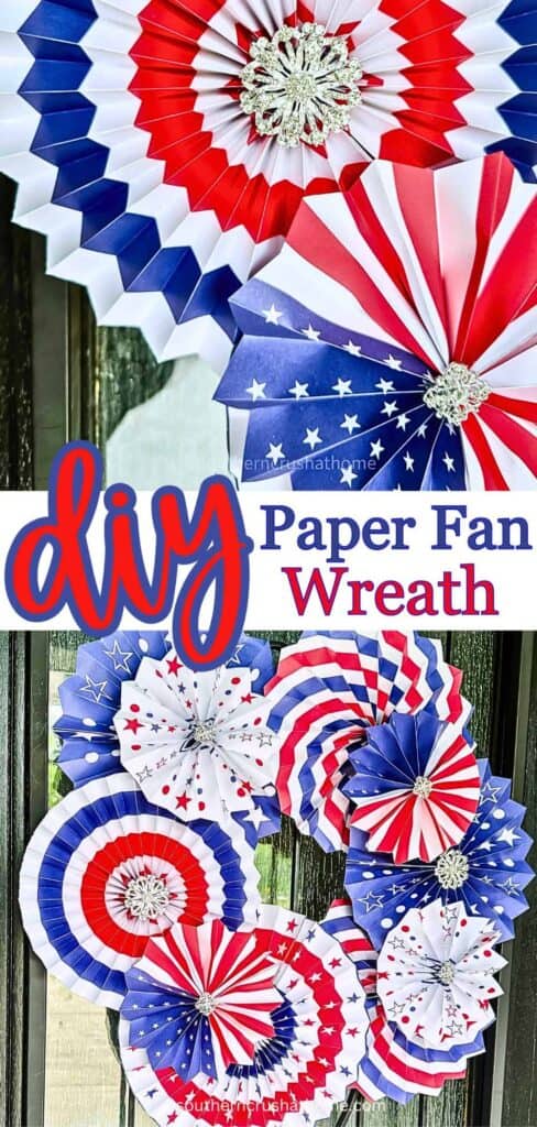 How to Make a Stunning Red, White, and Blue Paper Fan Wreath