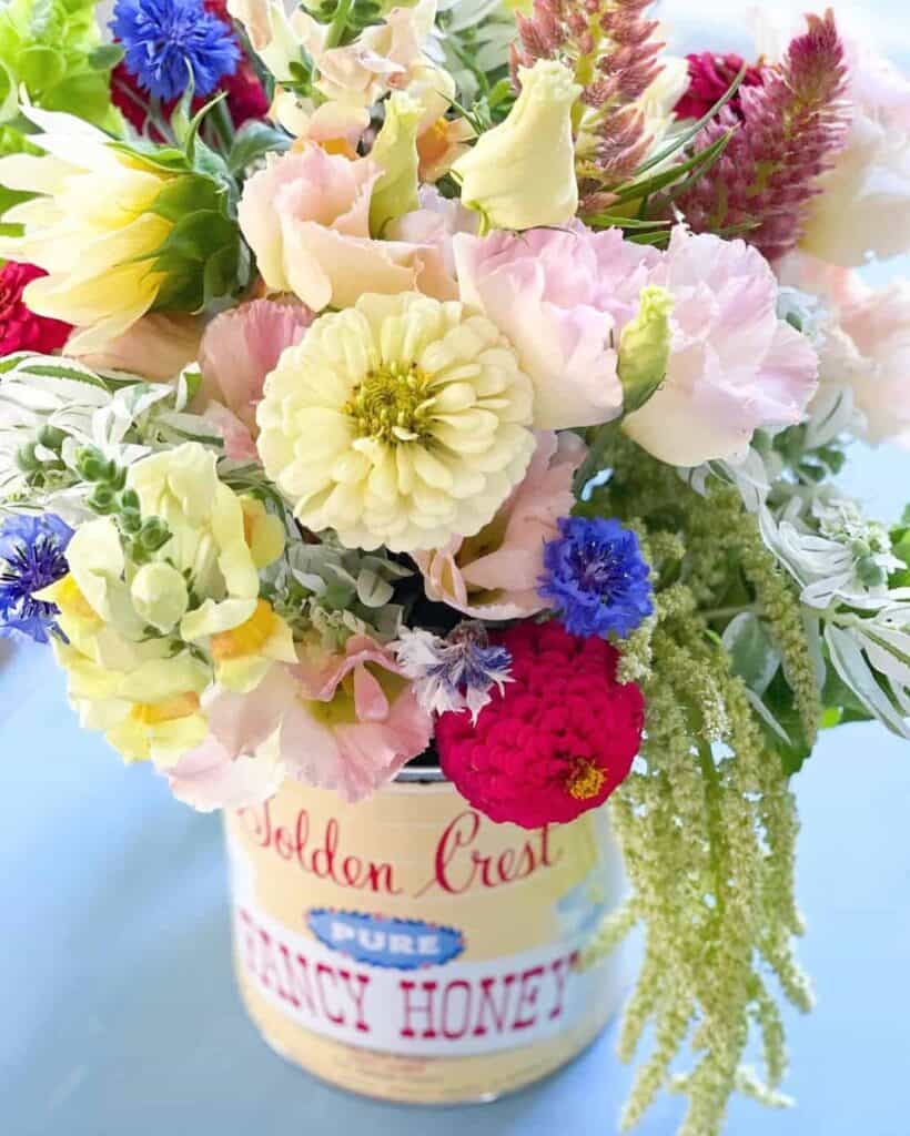 summer floral arrangement-vintage charmer