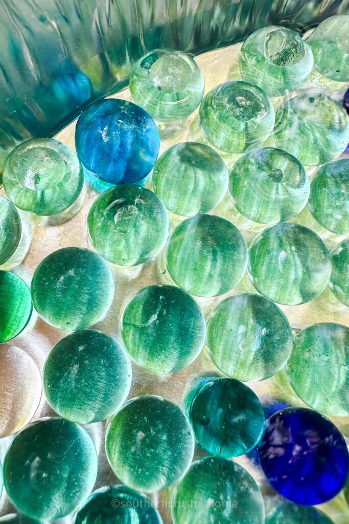 close up of marbles