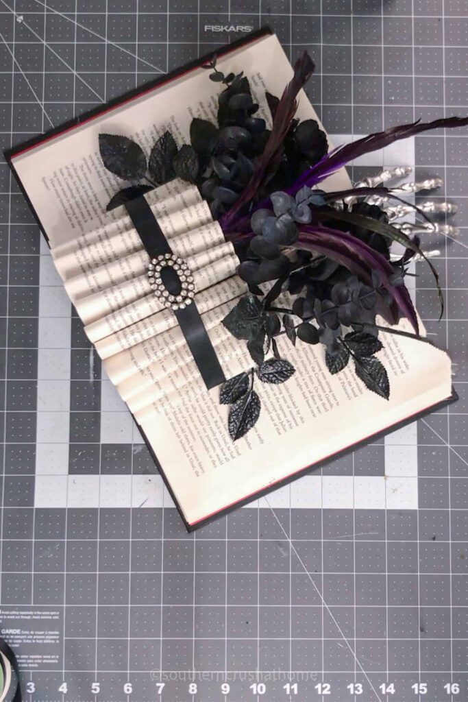 book art flower vase halloween