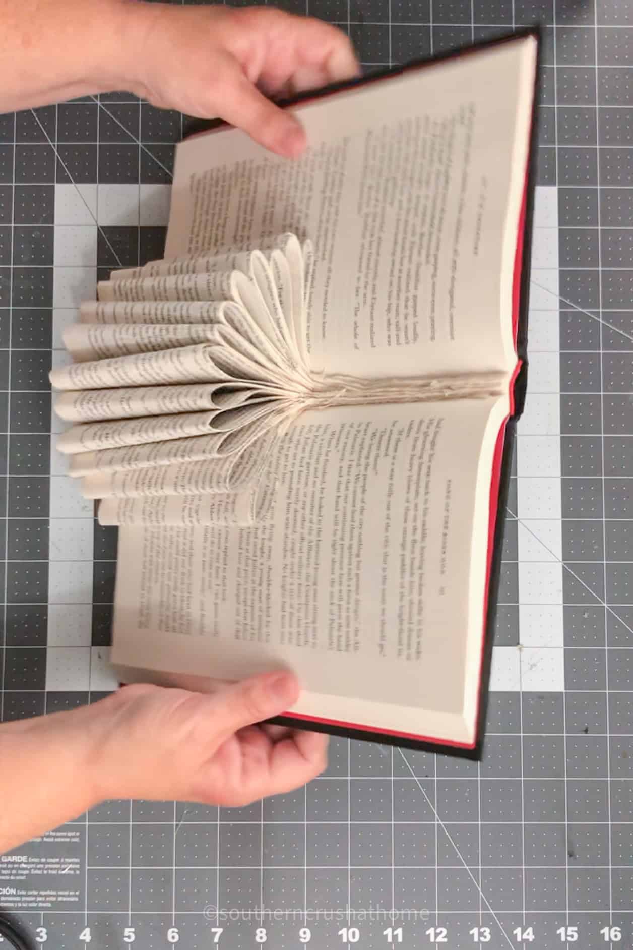 folded book pages