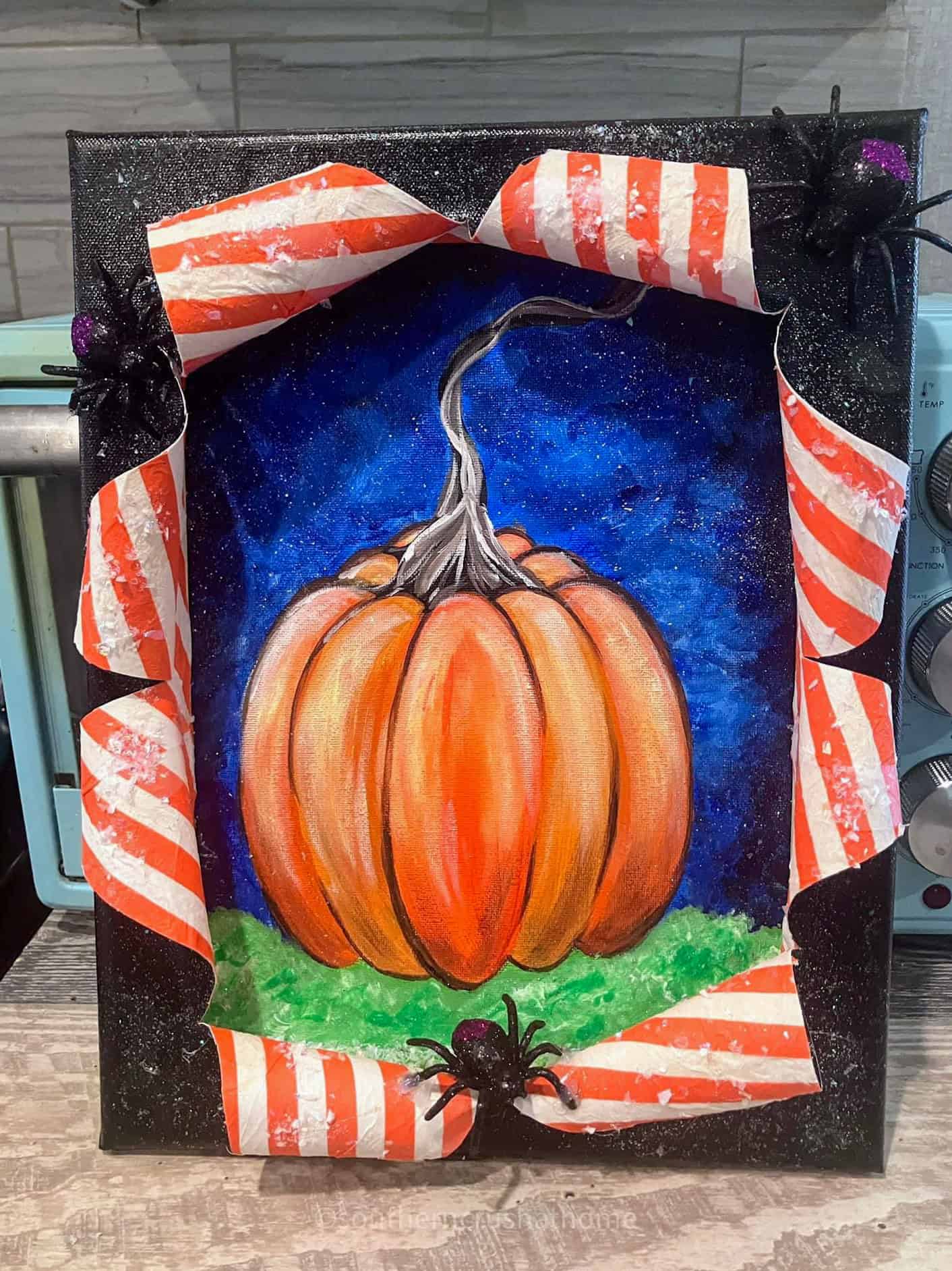 pumpkpin busted canvas