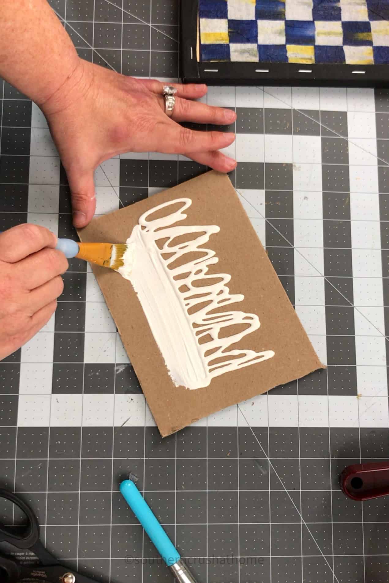 painting cardboard