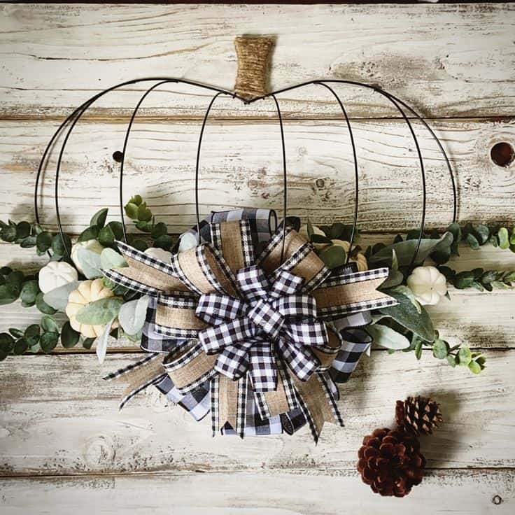 dollar tree farmhouse pumpkin wreath form