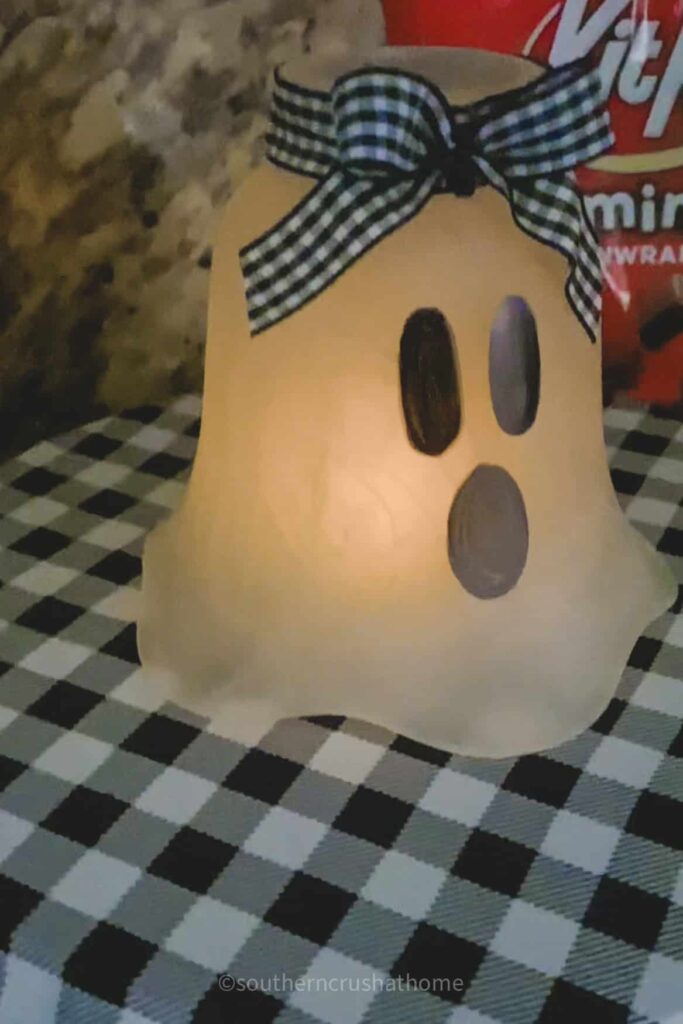 side view of halloween ghost light