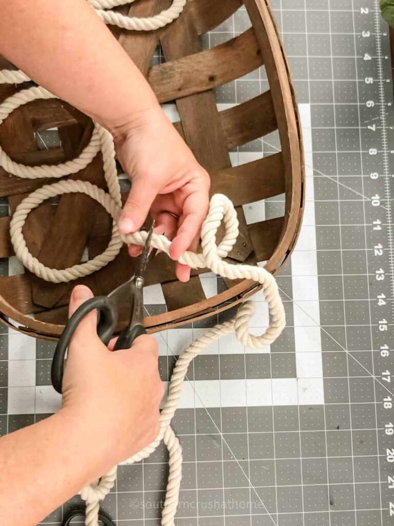 trimming nautical rope