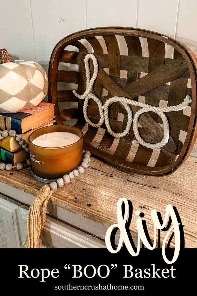 DIY Rope BOO Basket PIN