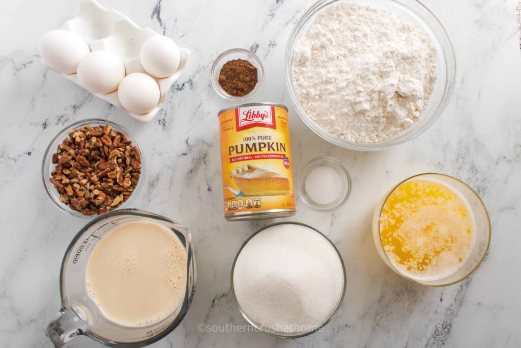 ingredients for pumpkin dump cake recipe