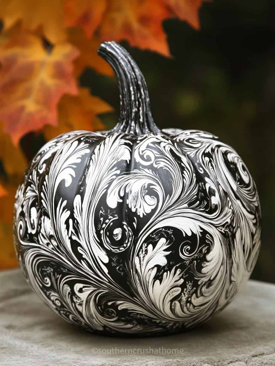 black and white pumpkin