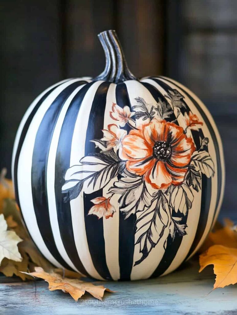 black and white pumpkin