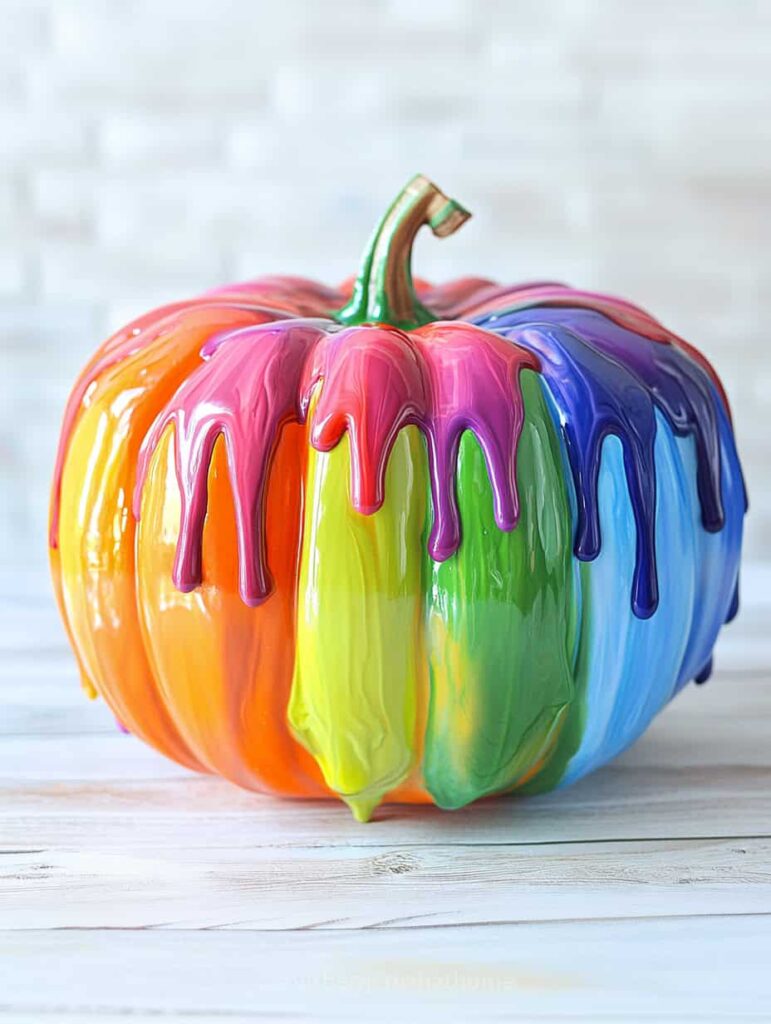 melted crayon pumpkin