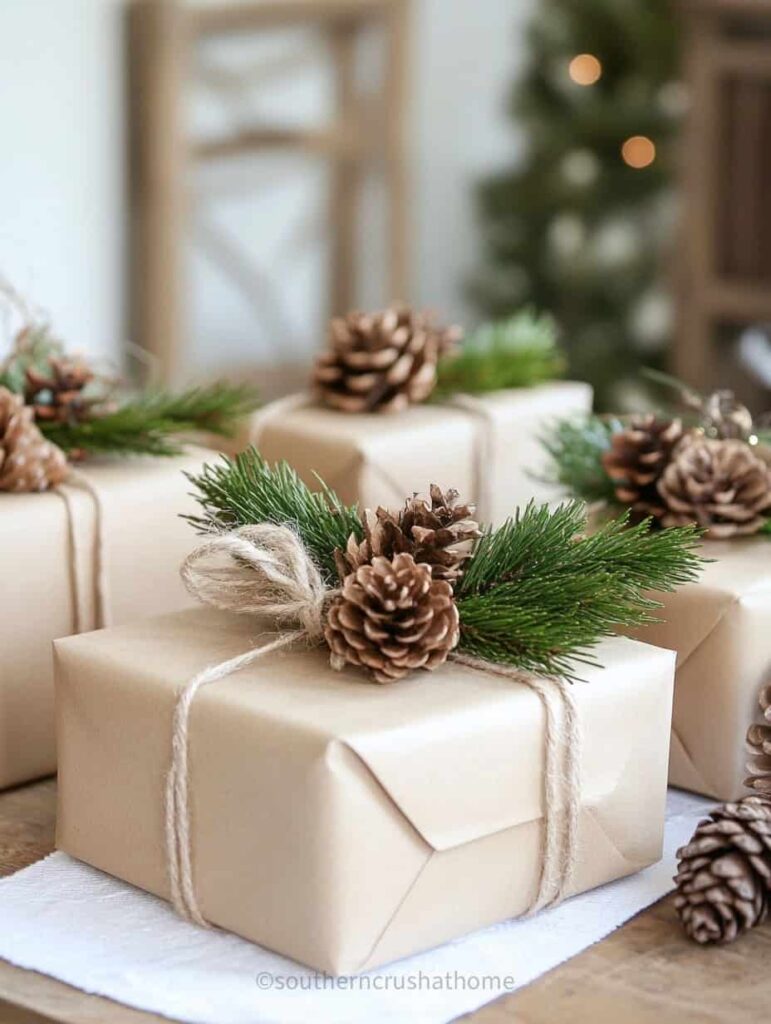 rustic gift wrap