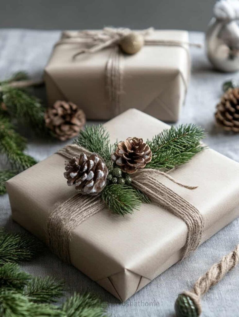 rustic gift wrapping