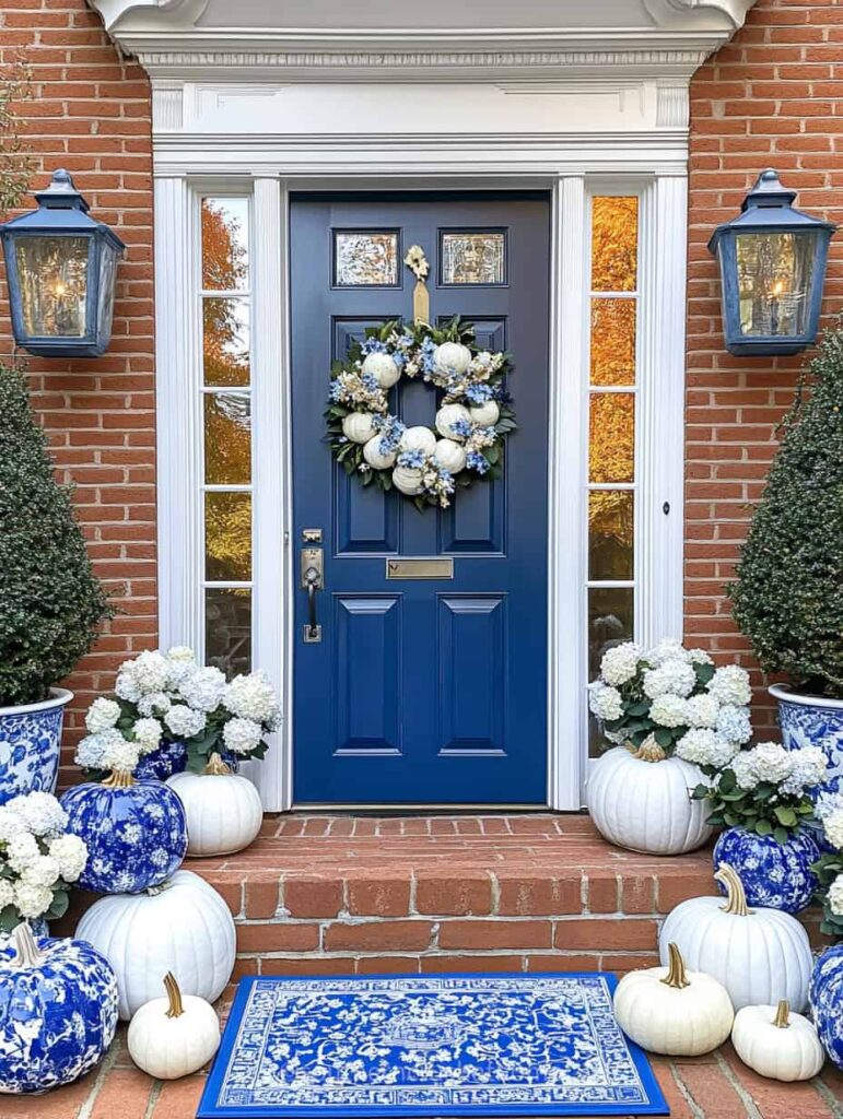 Blue and white classic pumpkins and the chinoiserie pumpkins