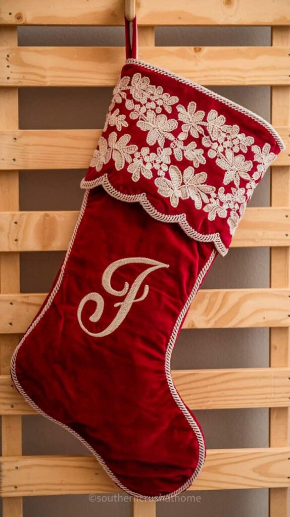 monogrammed stocking