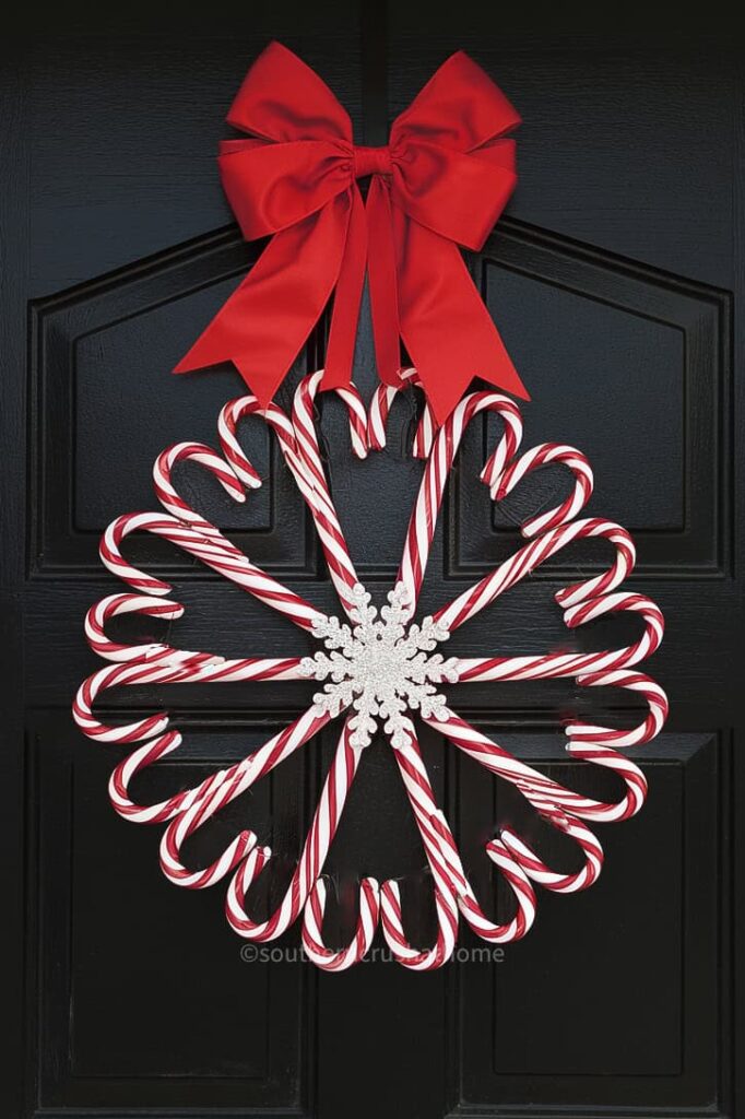 diy candy cane wreath southern crush at home