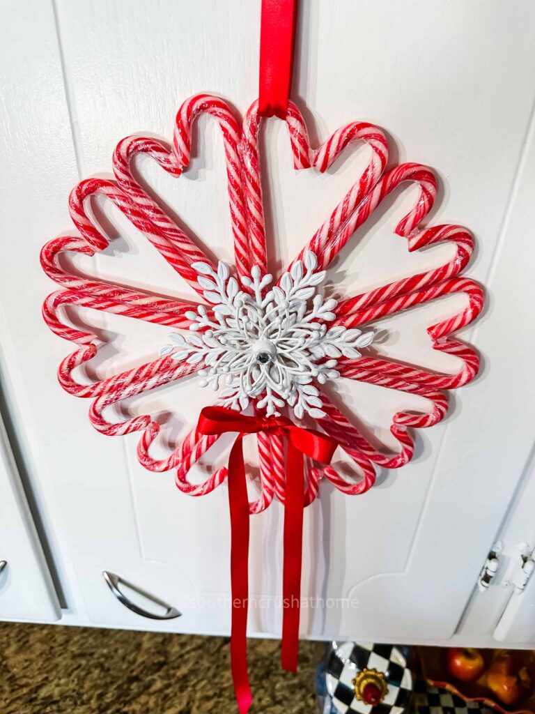 Candy Cane Wreath view