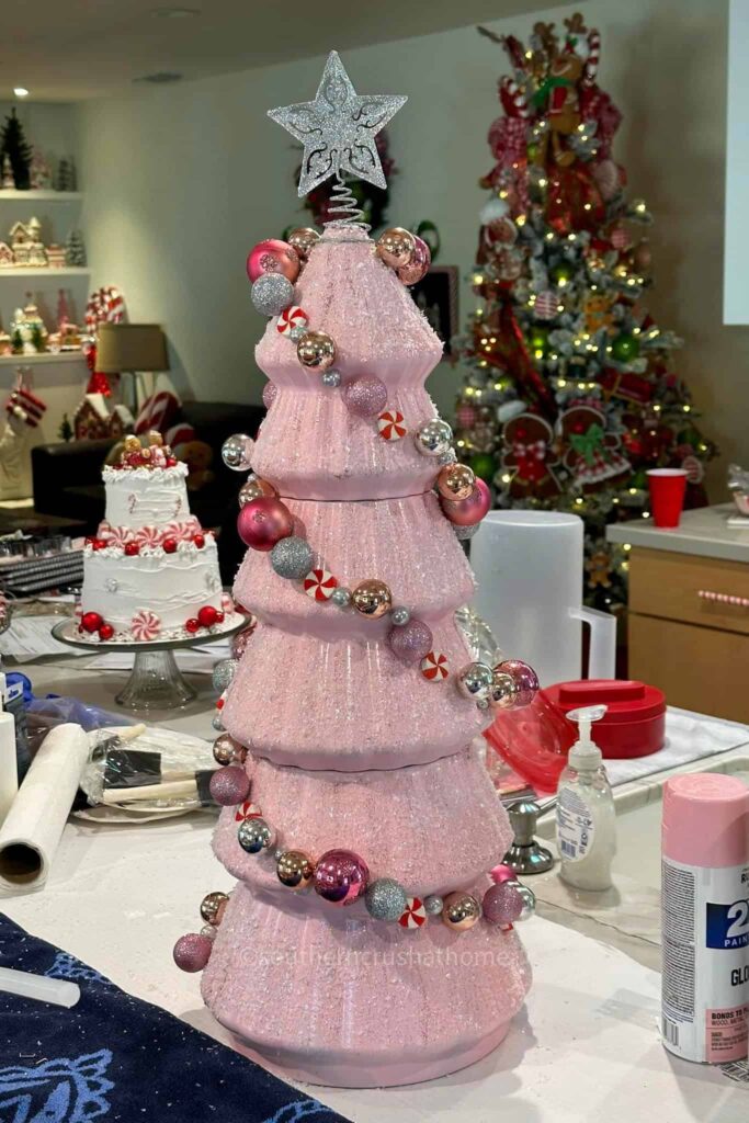 pink candy christmas stackable