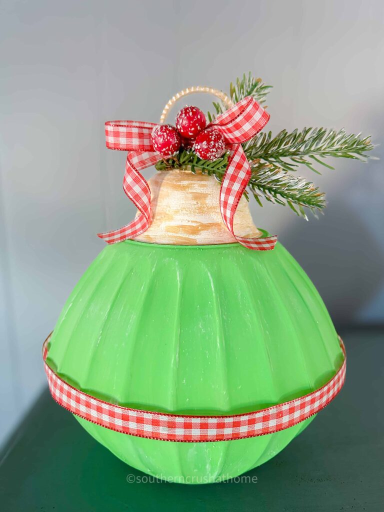 Jadeite Dollar Tree Christmas Bowl Ornament