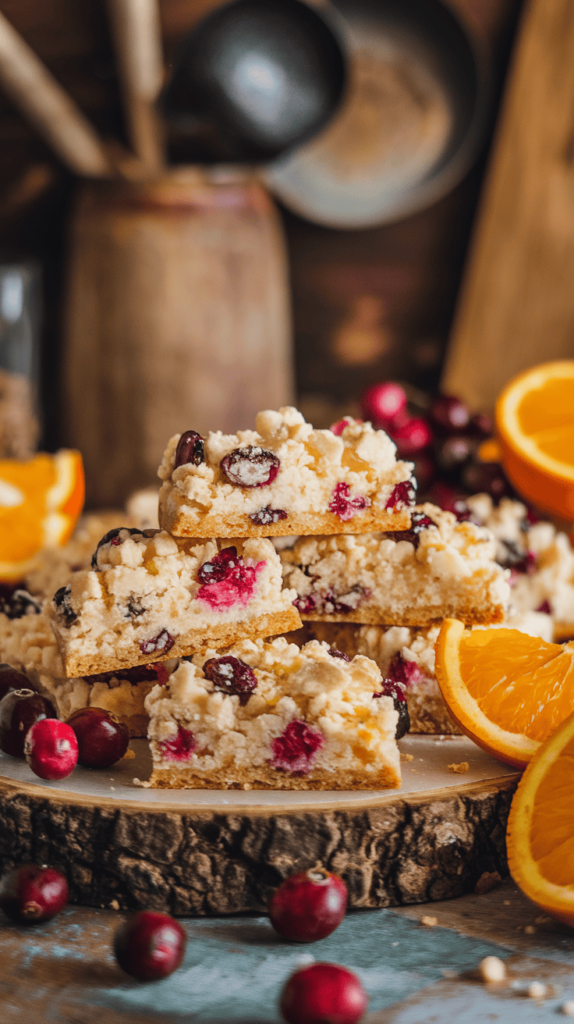 cranberry orange shortbread cookies