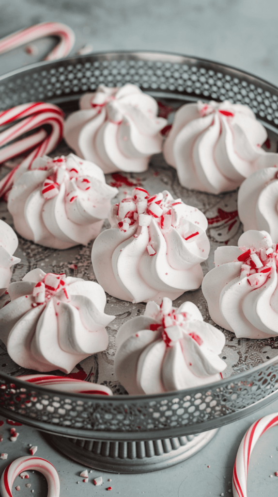 fluffy peppermint meringue