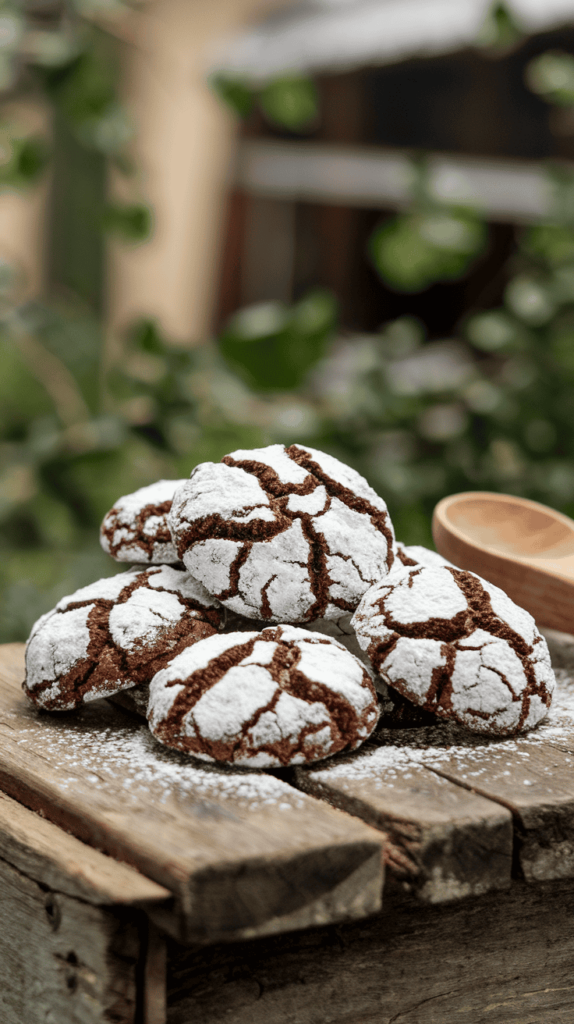 rich chocolate crinkle cookies