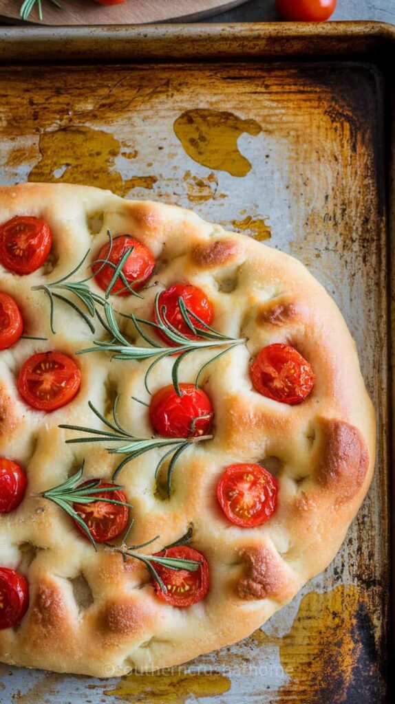 sourdough discard foccacia flatbread